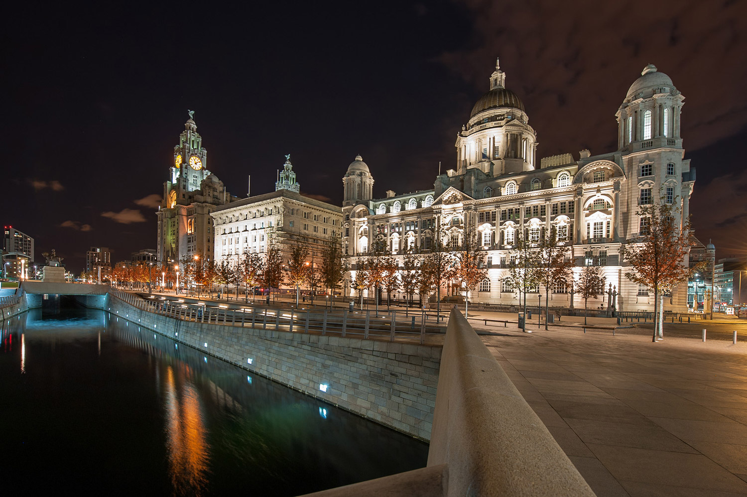 Pier Head Liverpool Lighting